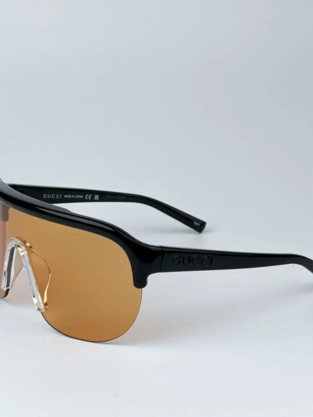 GUCCI GG1645S 005 BLACK MASK ORANGE SUNGLASSES